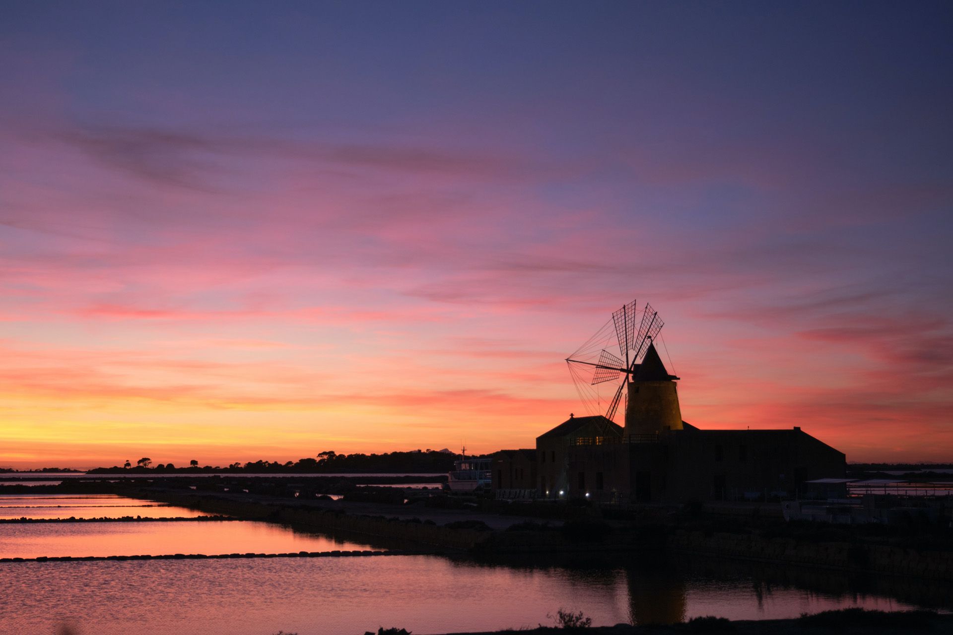 Marsala - Saline al tramonto